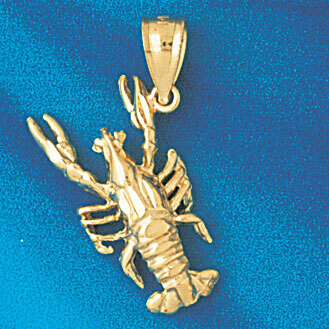 Dazzlers Jewelry Lobster Pendant Necklace Charm Bracelet in Yellow, White or Rose Gold 1039, MPN: D…