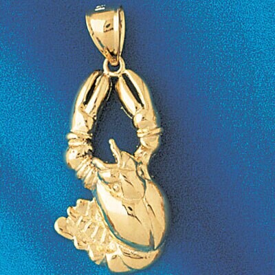 Dazzlers Jewelry Lobster Pendant Necklace Charm Bracelet in Yellow, White or Rose Gold 1040, MPN: D…