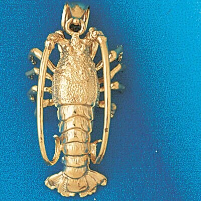 Dazzlers Jewelry Lobster Pendant Necklace Charm Bracelet in Yellow, White or Rose Gold 1035, MPN: D…