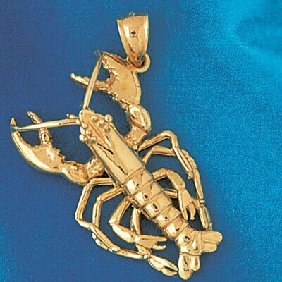 Dazzlers Jewelry Lobster Pendant Necklace Charm Bracelet in Yellow, White or Rose Gold 1037, MPN: D…