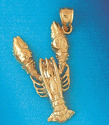 Dazzlers Jewelry Lobster Pendant Necklace Charm Bracelet in Yellow, White or Rose Gold 1036, MPN: D…