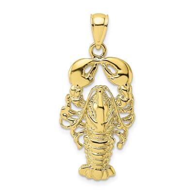 2-D Textured Maine Lobster Charm 10k Gold 10K7727, MPN: 10K7727,
