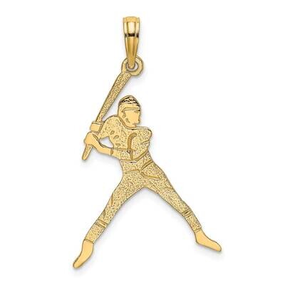 Baseball Batter Charm 14k Gold D4288, MPN: D4288, 637218018796