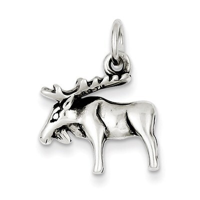 Moose Charm Antiqued Sterling Silver QC6360, MPN: QC6360, 883957915906