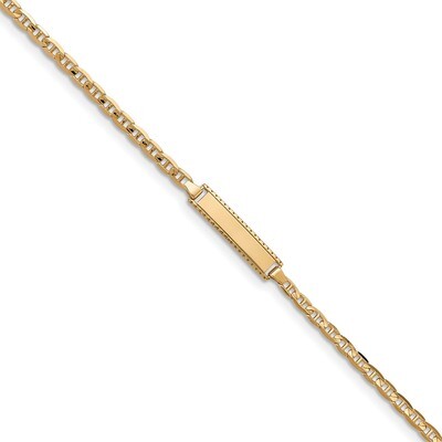 6 Inch Baby ID Anchor Bracelet 14k Gold BID99-6, MPN: BID99-6, 191101076138