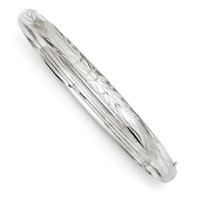3/16 Florentine Baby Bangle Bracelet 14k White Gold WBF3/16, MPN: WBF3/16, 886774119694