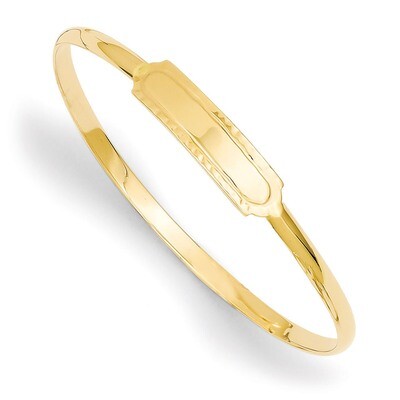 Slip-on 5.5 Baby ID Bangle Bracelet 14k Gold DB389, MPN: DB389, 658226127256