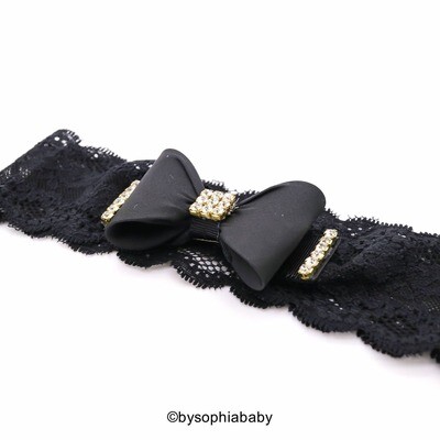 Black Bow Lace Headband Black Baby Headband Newborn Headband Baby Girl Headband Photography Prop Bl…