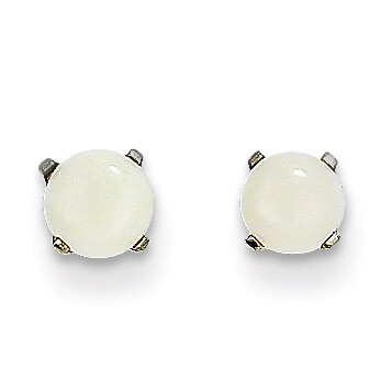 4mm Opal Stud Earrings 14k White Gold XBE130, MPN: XBE130, 883957086514