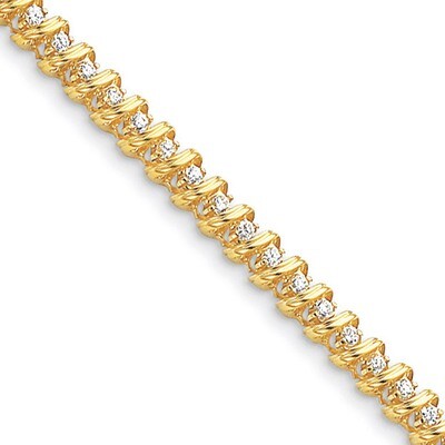 Diamond tennis bracelet 14k Gold X2030AA, MPN: X2030AA, 883957049021