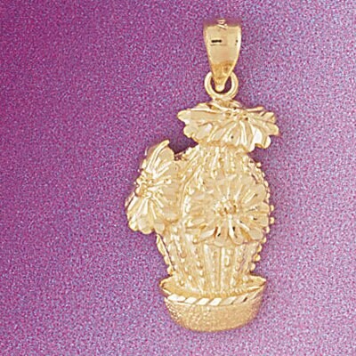 Dazzlers Jewelry Flower Rose Pendant Necklace Charm Bracelet in Yellow, White or Rose Gold 6705, MP…