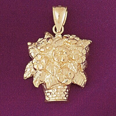 Dazzlers Jewelry Flower Rose Pendant Necklace Charm Bracelet in Yellow, White or Rose Gold 6691, MP…