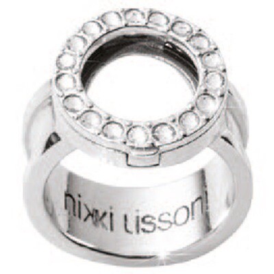 Nikki Lissoni Interchangeable Ring with Swarovski Stones Silver-Plated Size 7 R1003S7, MPN: R1003S7…