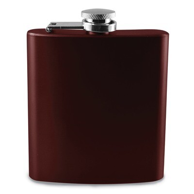 Burgundy Engravable 6 oz Flask Stainless Steel GM13847, MPN: GM13847,
