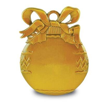 Pewter Gold-tone Christmas Bulb Engraveable Ornament GM21926, MPN: GM21926,