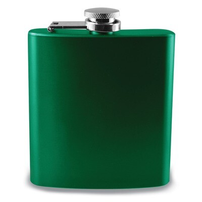 Green Engravable 6 oz Flask Stainless Steel GM13848, MPN: GM13848,