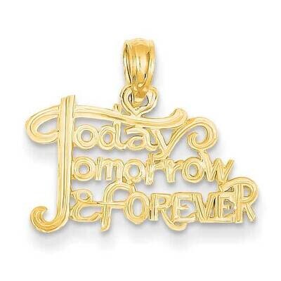Today, Tomorrow &amp; Forever Pendant 14k Gold D3882, MPN: D3882, 637218027712
