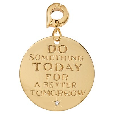 Nikki Lissoni Do Something Today For A Better Tomorrow Charm Gold-Plated 25mm D1068GL, MPN: D1068GL…