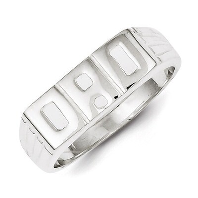 Solid Dad Ring Sterling Silver QR1245-10, MPN: QR1245-10, 883957179384