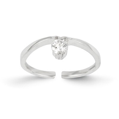 Toe Ring Sterling Silver Diamond QR842, MPN: QR842, 883957253961
