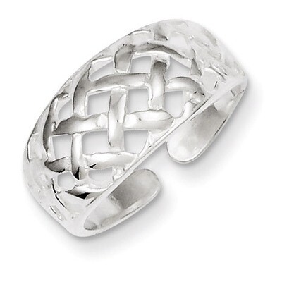 Lattice Toe Ring Sterling Silver QR866, MPN: QR866, 883957254074