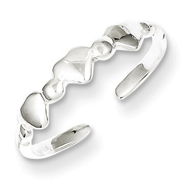 Hearts Toe Ring Sterling Silver QR817, MPN: QR817, 883957253763
