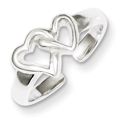 Heart Toe Ring Sterling Silver Solid QR803, MPN: QR803, 883957253688