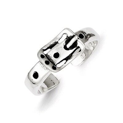 Buckle Toe Ring Antiqued Sterling Silver QR781, MPN: QR781, 883957253497