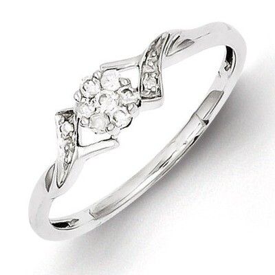 Ring Sterling Silver Diamond QR3428, MPN: QR3428, 883957364384