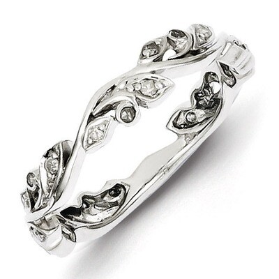 Ring Sterling Silver Diamond QR3453, MPN: QR3453, 883957481944