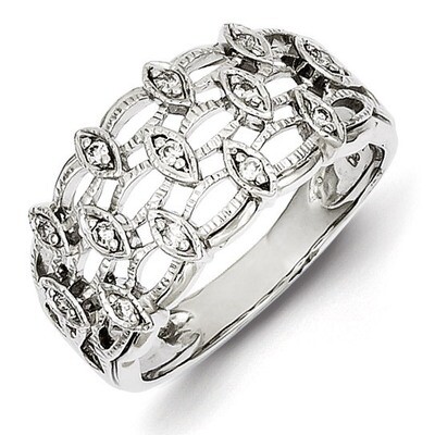 Ring Sterling Silver Diamond QR3440, MPN: QR3440, 883957463070