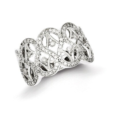 Ring Sterling Silver Diamond QR3442, MPN: QR3442, 883957437262