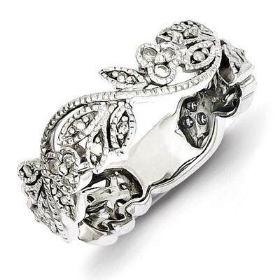 Ring Sterling Silver Diamond QR3452, MPN: QR3452, 883957463087