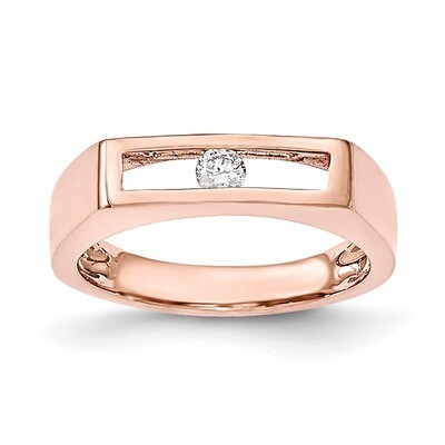 Polished Diamond Ring 14k Rose Gold Y12799AA, MPN: Y12799AA, 886774612942