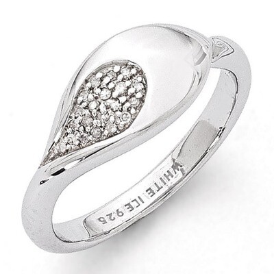 .07ct. Diamond Ring Sterling Silver QW288, MPN: QW288, 883957316338