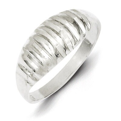 Domed Ring Diamond-cut Sterling Silver QR93, MPN: QR93, 883957254852