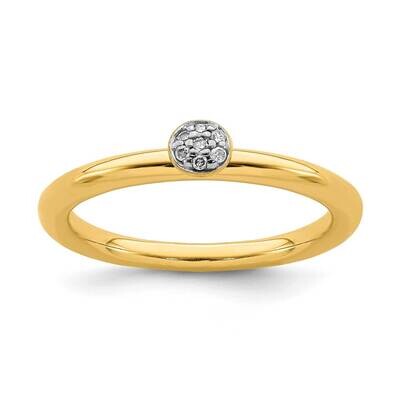 Yellow-plated Diamond Ring Sterling Silver QSK1998, MPN: QSK1998, 191101724749