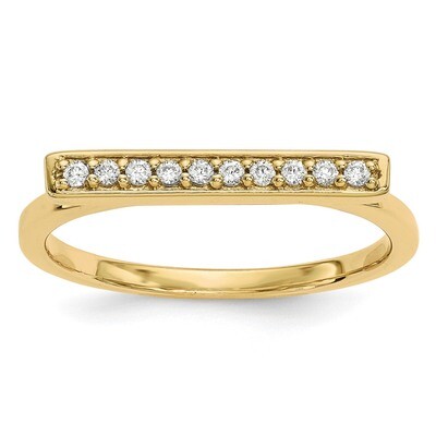 Diamond Bar Ring 14k Gold Y13742A, MPN: Y13742A, 191101887857