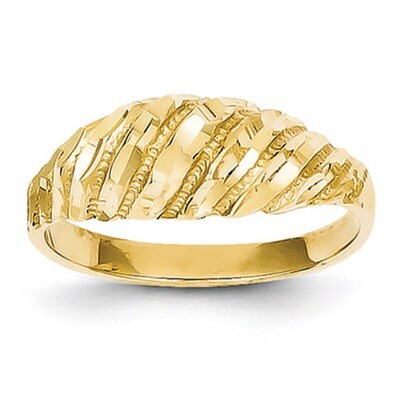 Diamond Cut Dome Ring 14k Gold K3882, MPN: K3882, 886774300641