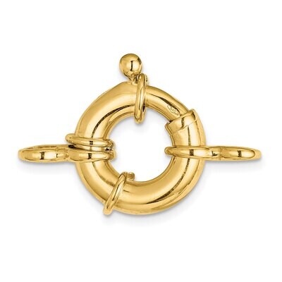 Fancy Spring Ring Clasp 14k Yellow Gold YG1743, MPN: YG1743,