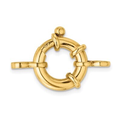 Fancy Spring Ring Clasp 14k Yellow Gold YG1741, MPN: YG1741,