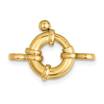 Fancy Spring Ring Clasp 14k Yellow Gold YG1739, MPN: YG1739,