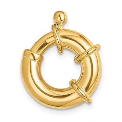 Fancy Spring Ring Clasp 14k Yellow Gold YG1731, MPN: YG1731,