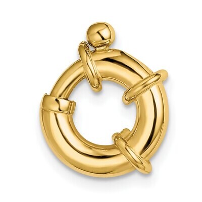 Fancy Spring Ring Clasp 14k Yellow Gold YG1729, MPN: YG1729,