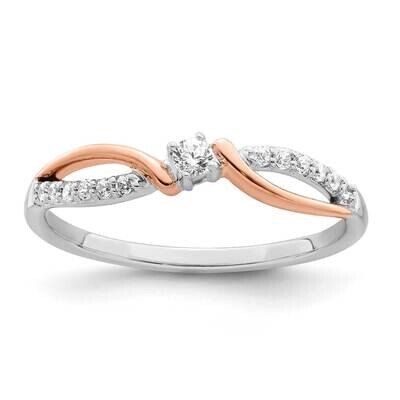 White &amp; Rose Polished Fancy Diamond Ring 14k Two-Tone Gold RM8415-016-WRA, MPN: RM8415-016-WRA,