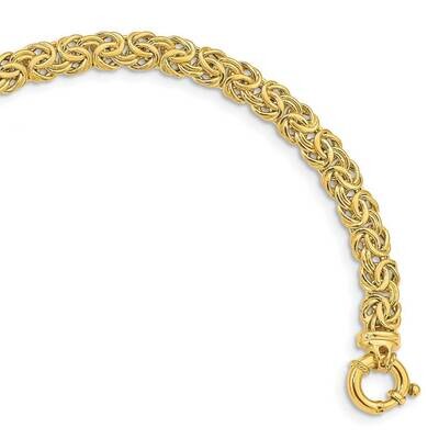 Fancy 7mm Flat Byzantine Bracelet 14k Gold SF2732-7.5, MPN: SF2732-7.5, 191101982460