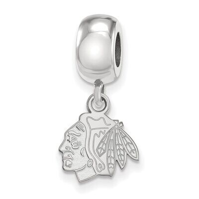 Chicago Blackhawks Bead Charm x-Small Dangle Sterling Silver SS030BLA, MPN: SS030BLA, 886774763309