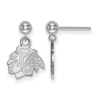 Chicago Blackhawks Earring Dangle Ball Sterling Silver SS010BLA, MPN: SS010BLA, 886774958057