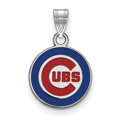Chicago Cubs Small Enamel Pendant Sterling Silver SS012CUB, MPN: SS012CUB, 886774626543