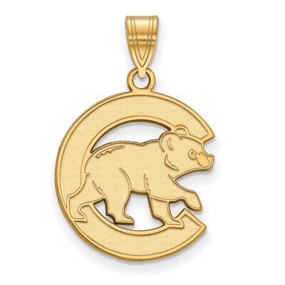 Chicago Cubs Large Pendant Gold-plated Silver GP020CUB, MPN: GP020CUB, 886774924687